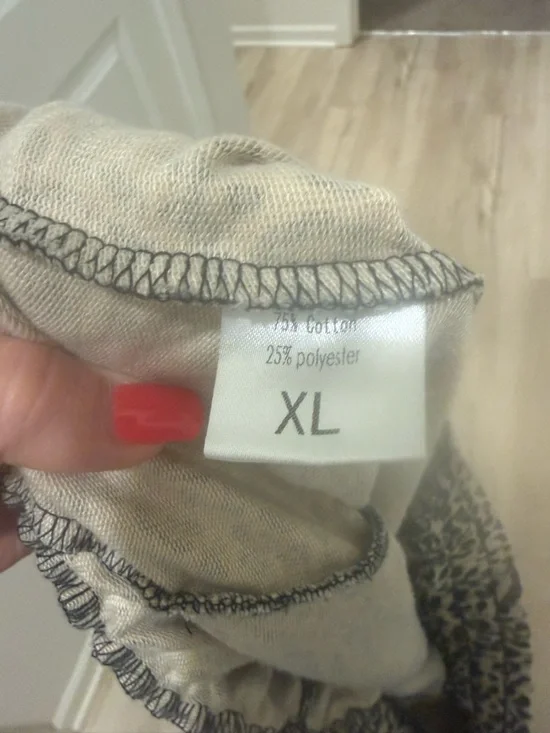 Amazon Women's Black and Cream Leopard Print Jogger Pants - Picture 4 of 4